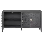 Grand buffet élégant à 4 portes et 4 étagères
