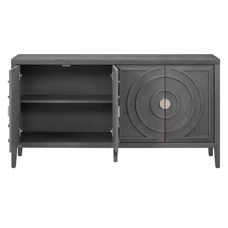 Grand buffet élégant à 4 portes et 4 étagères