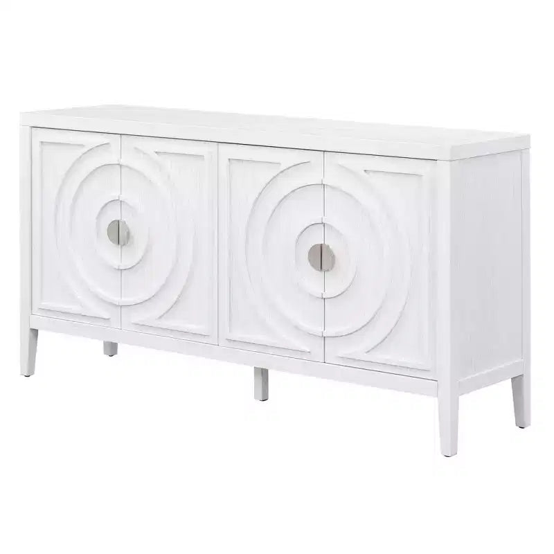 Grand buffet élégant à 4 portes et 4 étagères
