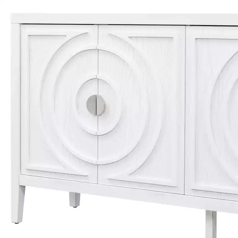 Grand buffet élégant à 4 portes et 4 étagères