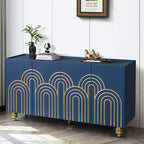 Meuble buffet élégant à 4 portes et 4 étagères