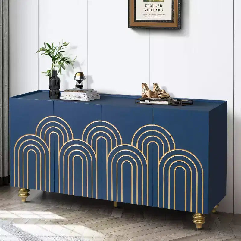 Meuble buffet élégant à 4 portes et 4 étagères