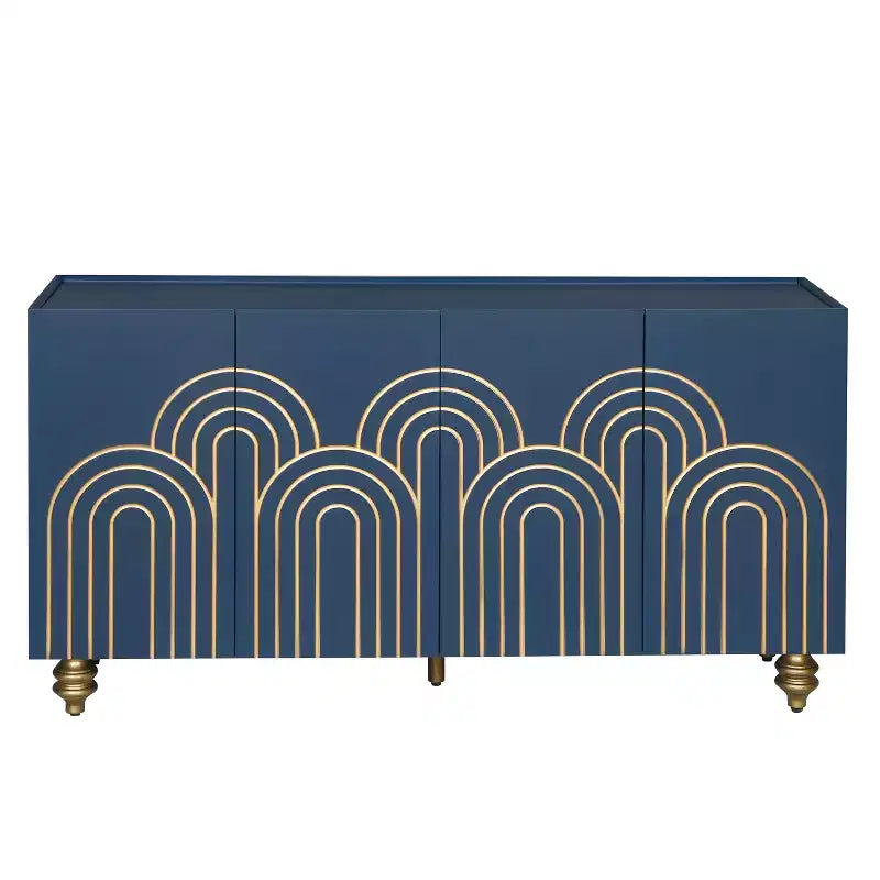 Meuble buffet élégant à 4 portes et 4 étagères