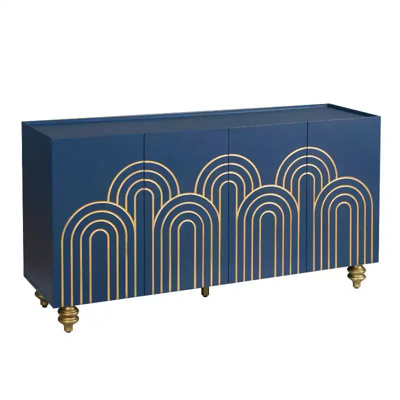 Meuble buffet élégant à 4 portes et 4 étagères