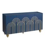 Meuble buffet élégant à 4 portes et 4 étagères