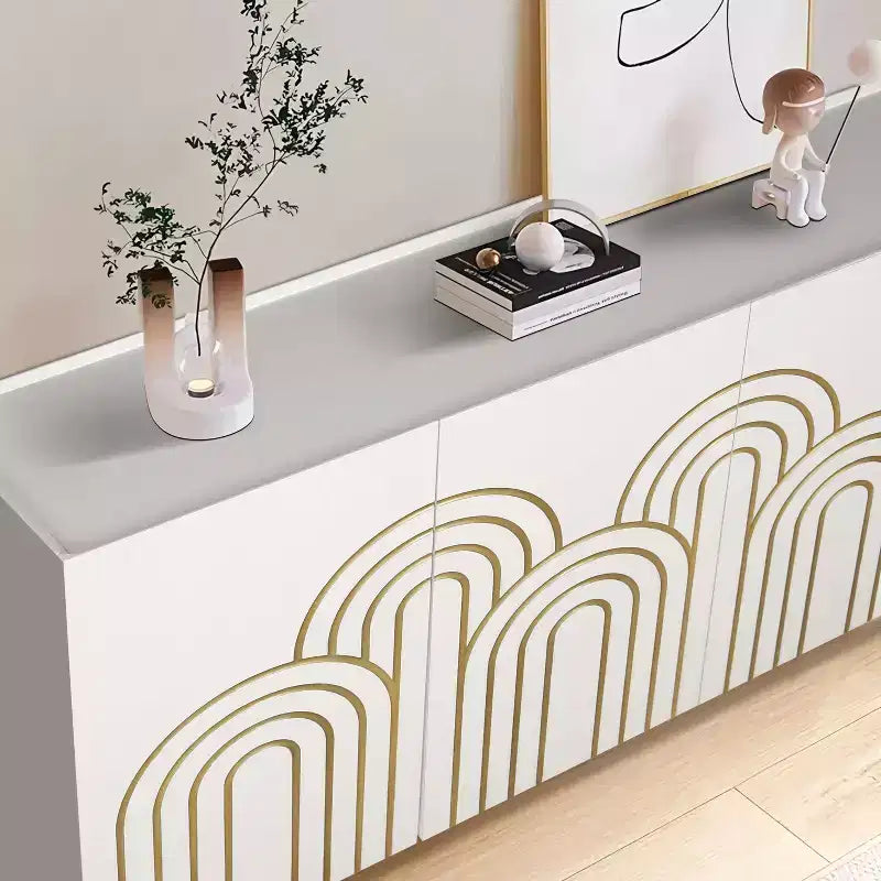 Meuble buffet élégant à 4 portes et 4 étagères
