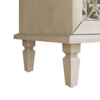 Bahut de 152 cm avec sculptures florales, 4 portes et 2 étagères