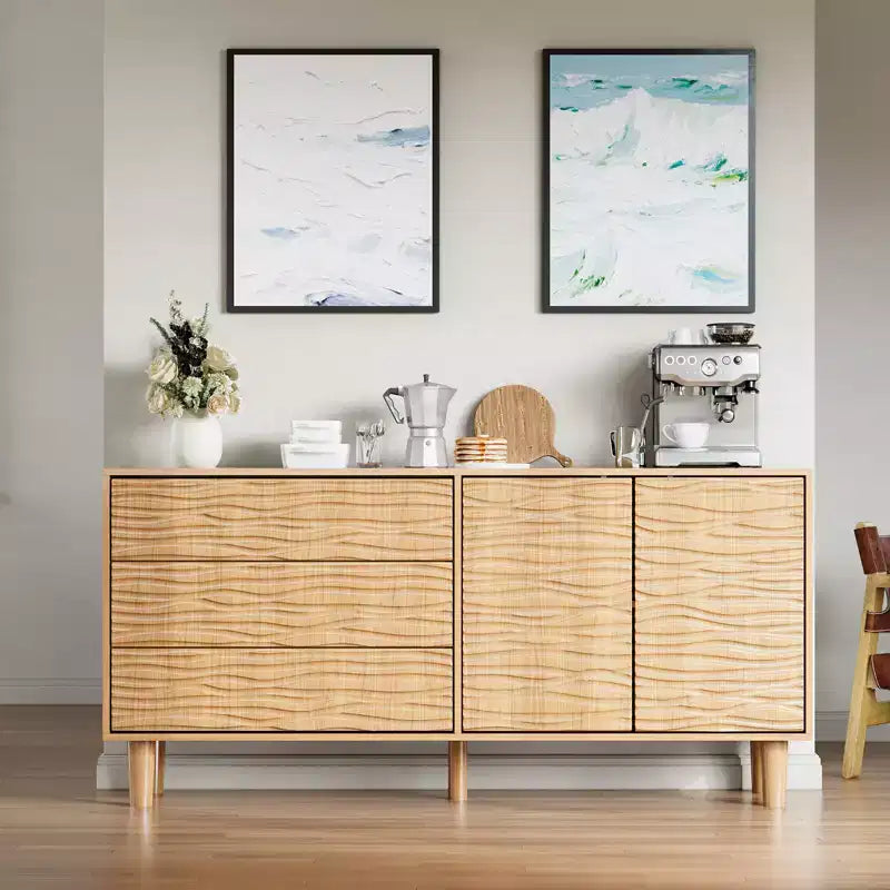 Buffet de 155 cm, style moderne du milieu du siècle