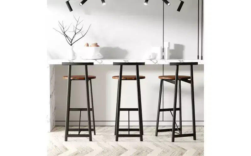 Tabourets de bar à hauteur de comptoir avec dossier