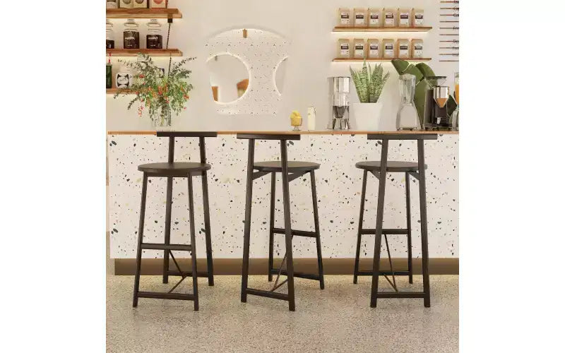 Tabourets de bar à hauteur de comptoir avec dossier