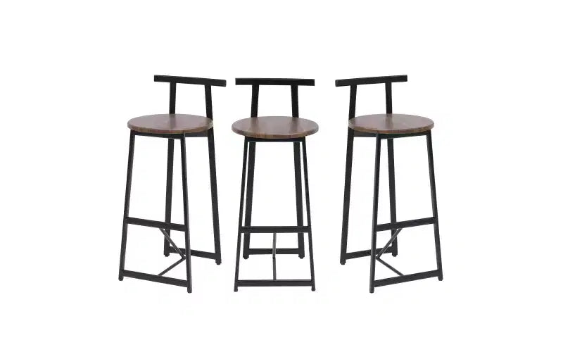 Tabourets de bar à hauteur de comptoir avec dossier