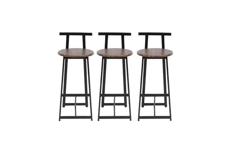 Tabourets de bar à hauteur de comptoir avec dossier
