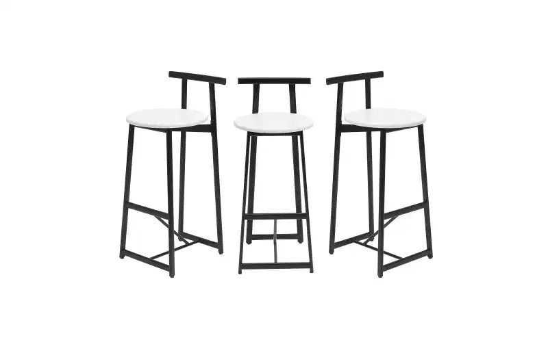 Tabourets de bar à hauteur de comptoir avec dossier