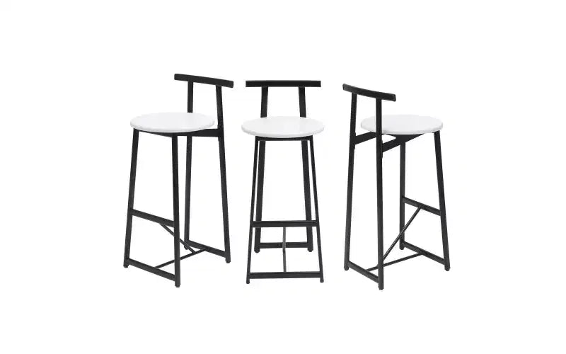 Tabourets de bar à hauteur de comptoir avec dossier
