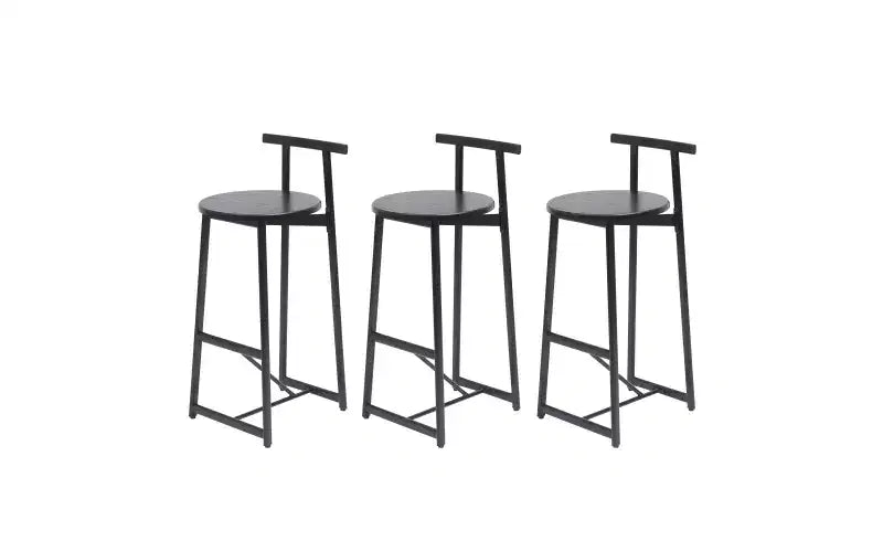 Tabourets de bar à hauteur de comptoir avec dossier