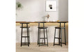 EHMKNP Bar Stool Set of 3 Counter Height Barstools with Back Armless Dining Chairs for Kitchen Island