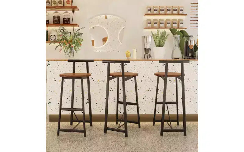 Tabourets de bar à hauteur de comptoir avec dossier