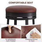 Tabouret de bar 24,4 po - Tabourets de comptoir pivotants ronds sans dossier