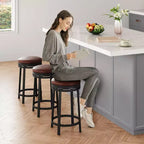 Tabouret de bar 24,4 po - Tabourets de comptoir pivotants ronds sans dossier