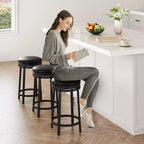 Tabouret de bar 24,4 po - Tabourets de comptoir pivotants ronds sans dossier