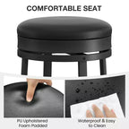 Tabouret de bar 24,4 po - Tabourets de comptoir pivotants ronds sans dossier