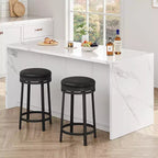 Tabouret de bar 24,4 po - Tabourets de comptoir pivotants ronds sans dossier