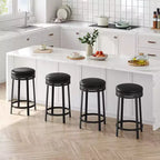 Tabouret de bar 24,4 po - Tabourets de comptoir pivotants ronds sans dossier