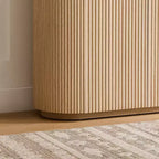 Buffet moderne de 70 pouces de large avec colonnes semi-cylindriques