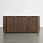 Buffet moderne de 70 pouces de large avec colonnes semi-cylindriques