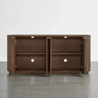 Buffet moderne de 70 pouces de large avec colonnes semi-cylindriques