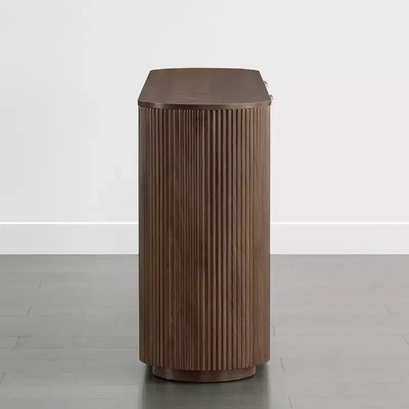 Buffet moderne de 70 pouces de large avec colonnes semi-cylindriques