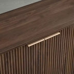 Buffet moderne de 70 pouces de large avec colonnes semi-cylindriques
