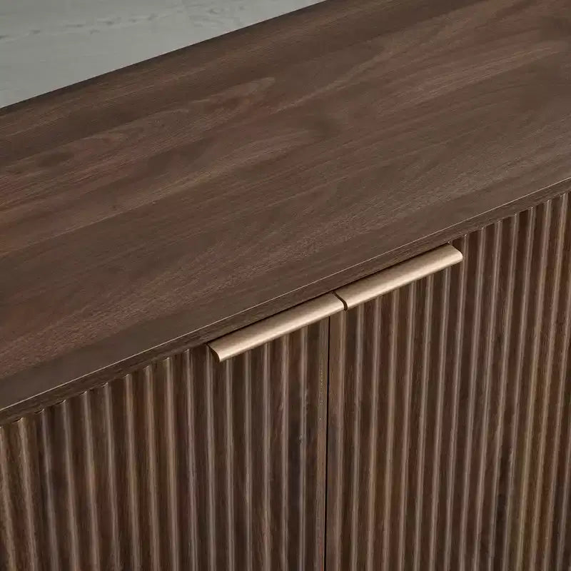 Buffet moderne de 70 pouces de large avec colonnes semi-cylindriques