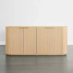 Buffet moderne de 70 pouces de large avec colonnes semi-cylindriques