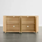 Buffet moderne de 70 pouces de large avec colonnes semi-cylindriques