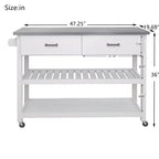 Chariot de cuisine moderne avec plateau en acier inoxydable