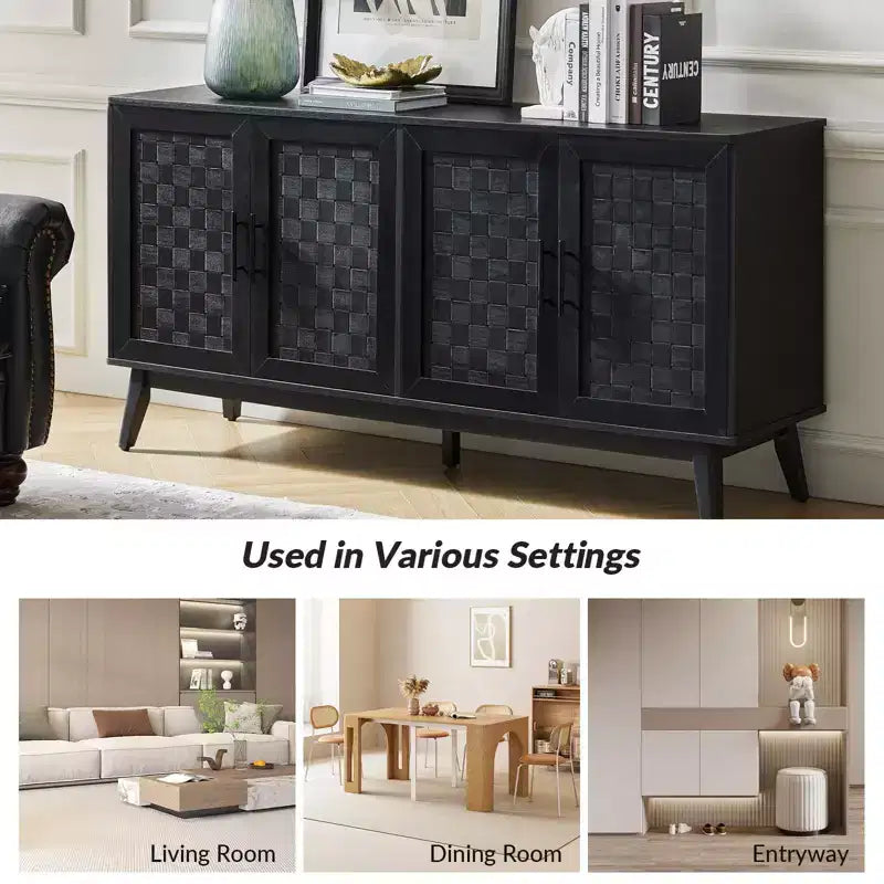 Buffet large Kay Modern 63 avec pieds réglables