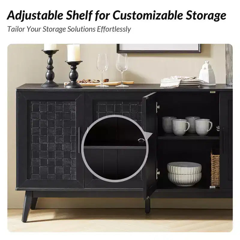Buffet large Kay Modern 63 avec pieds réglables