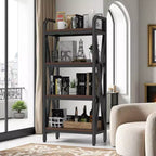 GDFStudio Delia Rustic 4-Tier Kitchen Cabinet with Adjustable Shelves