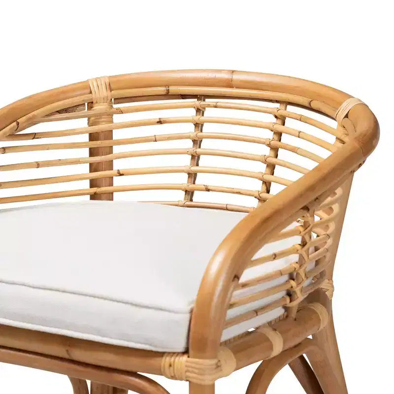 Tabouret de bar à hauteur de comptoir en tissu rose avec repose-pieds