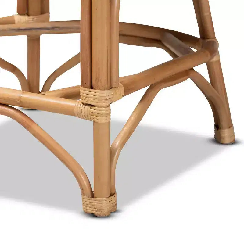 Tabouret de bar à hauteur de comptoir en tissu rose avec repose-pieds