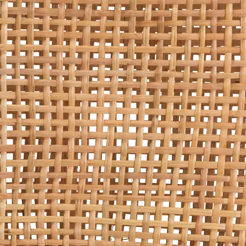 Tabouret de bar à hauteur de comptoir Lesia en rotin et bois, naturel/noyer