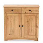 Lauren Wood Buffet de cuisine à 2 portes chêne marron/noir