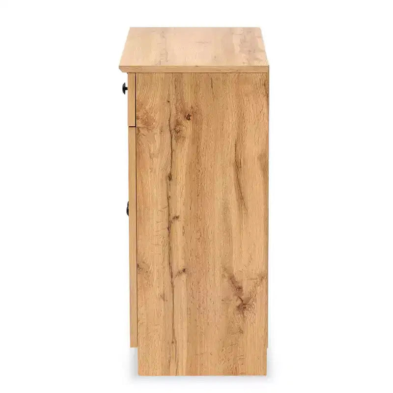 Lauren Wood Buffet de cuisine à 2 portes chêne marron/noir