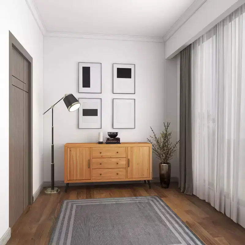 Buffet de ferme avec rangement, meuble de rangement en bois avec portes vitrées