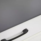 Meuble buffet 2 portes Dalton de style ferme moderne blanc/gris anthracite