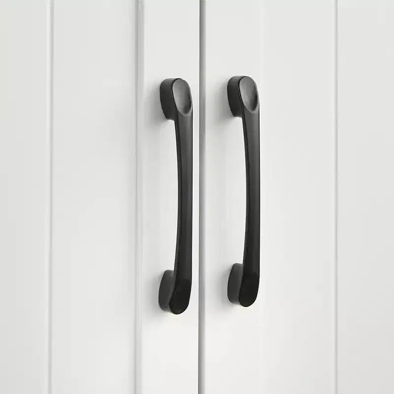 Meuble buffet 2 portes Dalton de style ferme moderne blanc/gris anthracite