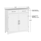 Meuble buffet 2 portes Dalton de style ferme moderne blanc/gris anthracite