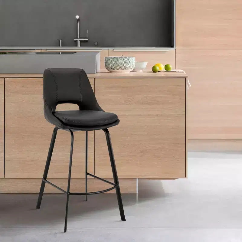 Tabouret de bar pivotant Carise de 30 po avec similicuir