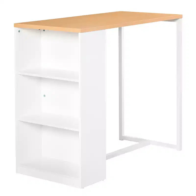 Table de bar avec étagère de rangement à 3 niveaux, Table haute